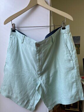 Daniel Hechter Paris Men’s Mint Linen Shorts – Size 36